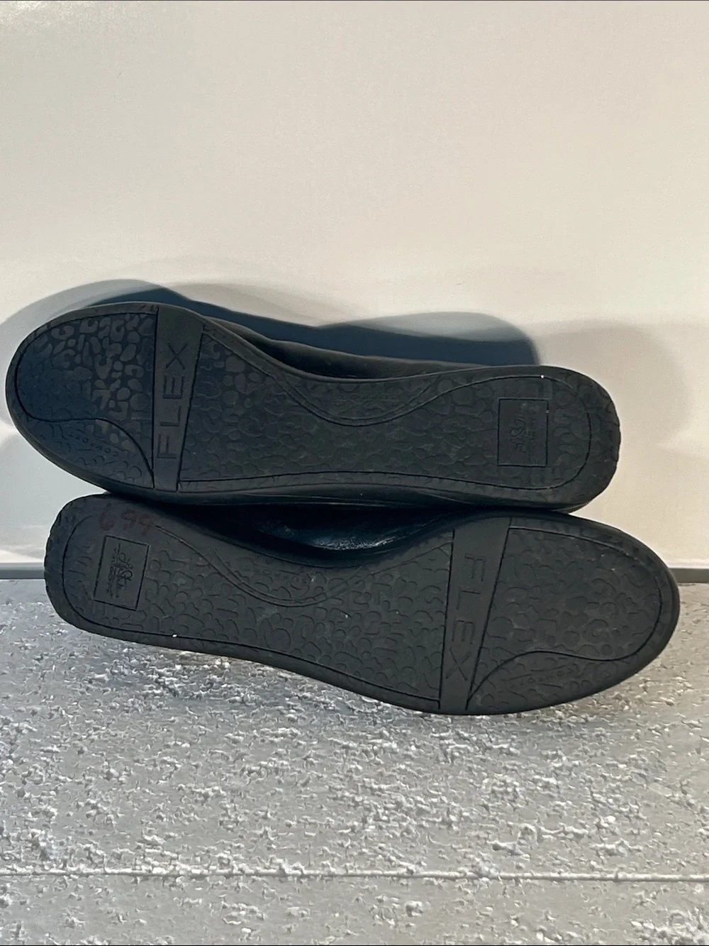 Life Stride SZ10 Charli Black Leather Mary Jane Comfort Ballet Flat Cottage Old$
